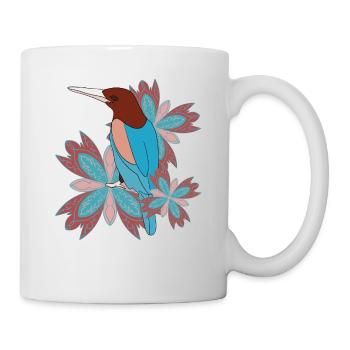 Mandala Vogel - Tasse - Weiß - Rechts