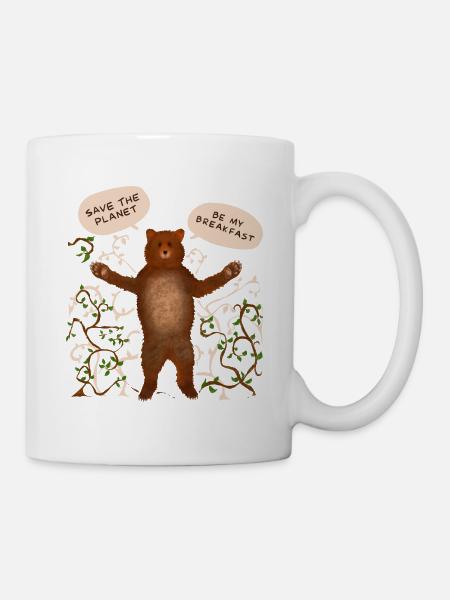 Rette den Planeten... - Tasse - Weiß