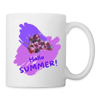 Hello Summer Fruit Pineapple Holiday Warmth Grape - Mug - white - Right