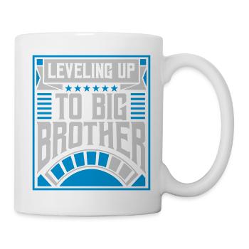 Leveling up big brother - Tasse - Weiß - Rechts