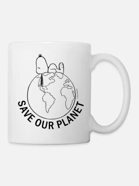 Peanuts Snoopy Protège Notre Planète - Mug blanc - blanc