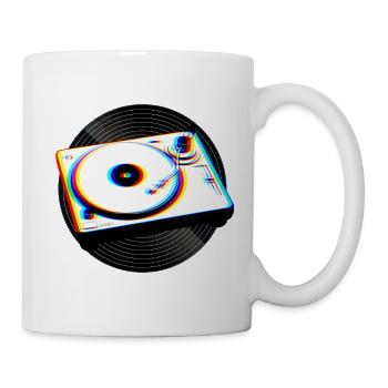 Record Turntable Music Retro - Mug - white - Right