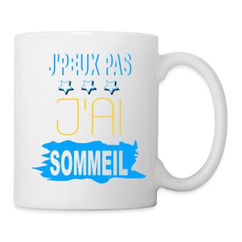 J'peux pas - j'ai sommeil - Mug blanc - blanc - Droite