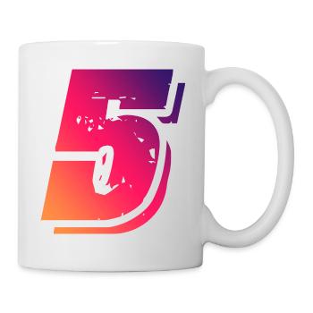 5 Number symbol - Mug - white - Right