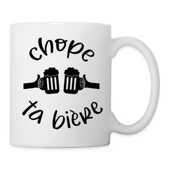 Chope ta bière / Humour / Alcool / Drôle - Mug blanc - blanc - Droite