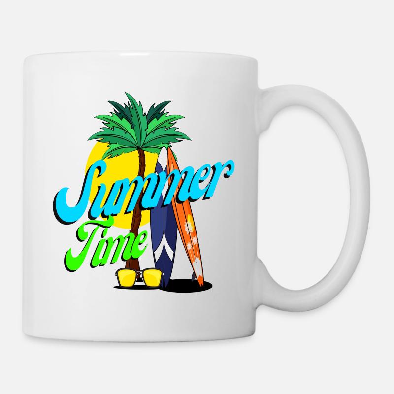 Couleurs vives de l’heure d’été - Mug blanc - blanc