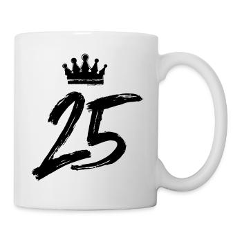 25 Zahl Krone - Tasse - Weiß - Rechts