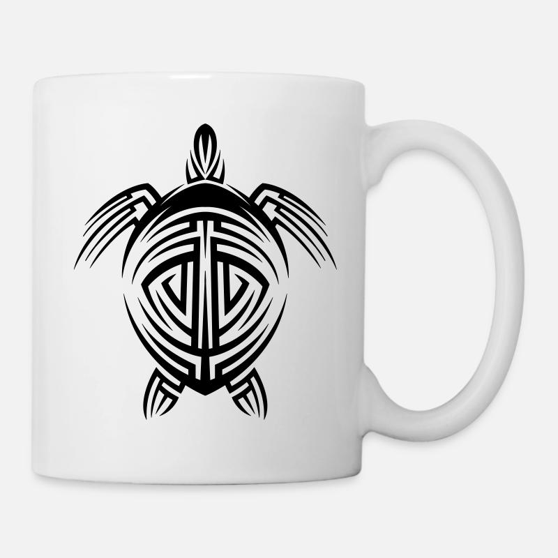 Tatouage tribal de tortue - Mug blanc - blanc