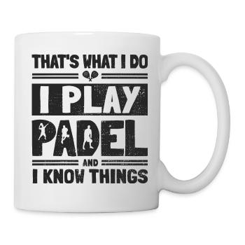 C’est ce que je fais Je Joue Au Padel Funny Padelista - Mug blanc - blanc - Droite