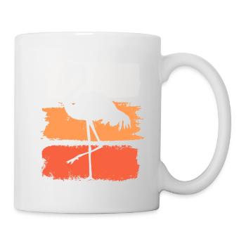 Flamant Rose Oiseau Coloré Exotique Été - Mug blanc - blanc - Droite