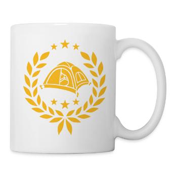 Laurel Wreath Camping Tent Stars - Mug - white - Right