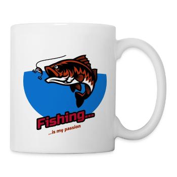 Fishing...is my passion - Tasse - Weiß - Rechts