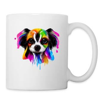 Papillon in Farbe - Tasse - Weiß - Rechts