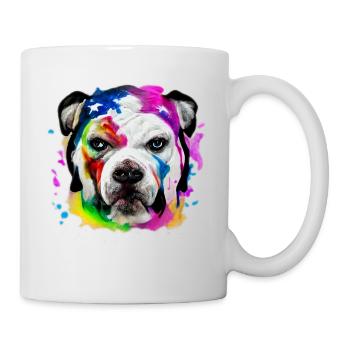 American Bulldog in color - Mug - white - Right