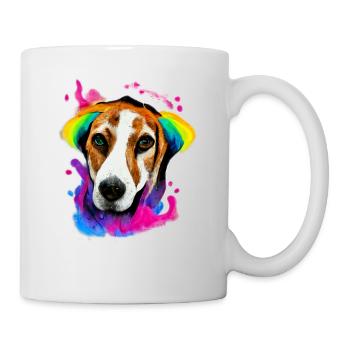 American Foxhound Design in Farbe - Tasse - Weiß - Rechts