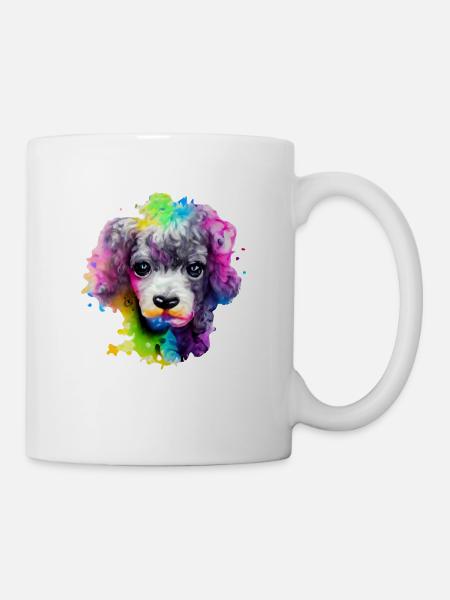Poodle design in color - Mug - white