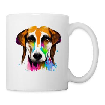American Foxhound Design in Farbe - Tasse - Weiß - Rechts