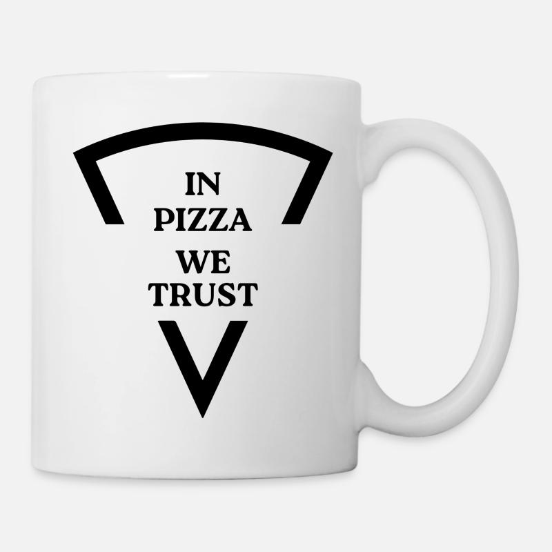 In Pizza we trust black - Tasse - Weiß