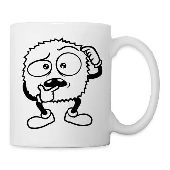 Monster skeptical face comic - Mug - white - Right