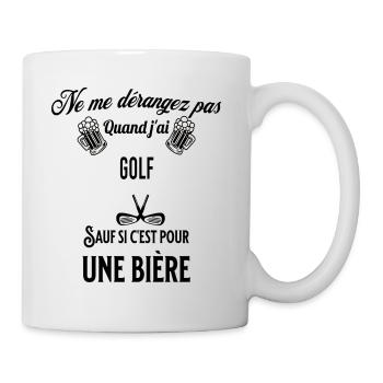 Ne pas déranger sauf pour une bière GOLF - Mug blanc - blanc - Droite