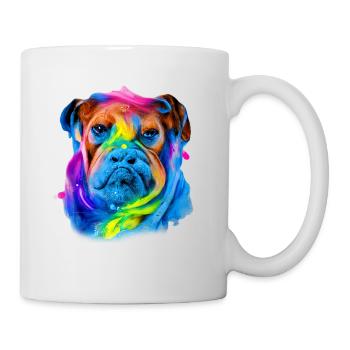 Bordeauxdogge Design in Farbe - Tasse - Weiß - Rechts