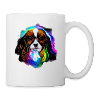 Cavalier King Charles Spaniel Design in Farbe - Tasse - Weiß - Rechts