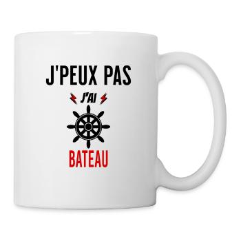 J'peux pas j'ai bateau phrase humoristique - Mug blanc - blanc - Droite