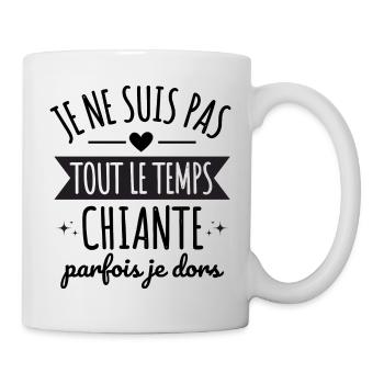 Je ne suis pas tout le temps chiante humour cadeau - Mug blanc - blanc - Droite