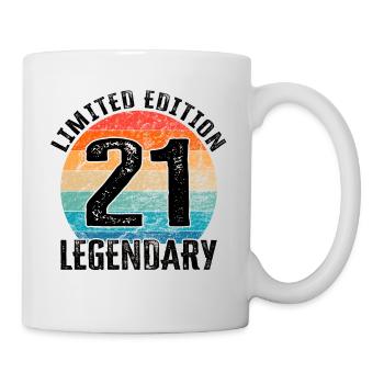 Joyeux anniversaire - 21e anniversaire - Mug blanc - blanc - Droite