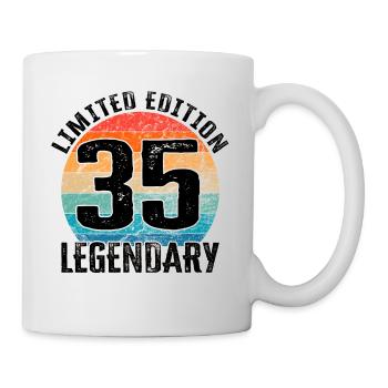 Happy Birthday - 35. Geburtstag - Tasse - Weiß - Rechts