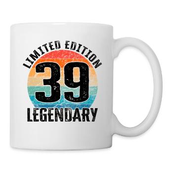 Happy Birthday - 39. Geburtstag - Tasse - Weiß - Rechts