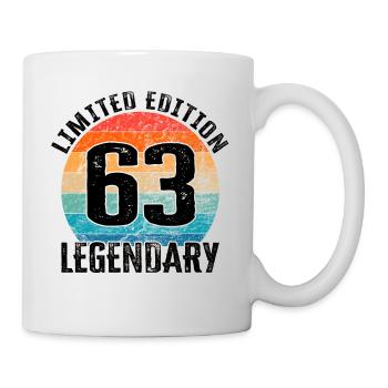 Happy Birthday - 63. Geburtstag - Tasse - Weiß - Rechts