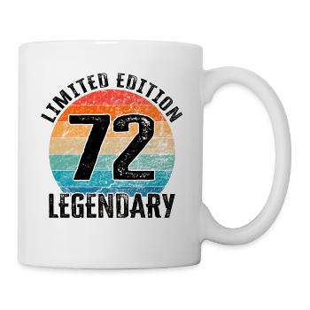 Happy Birthday - 72. Geburtstag - Tasse - Weiß - Rechts