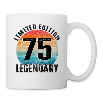 Happy Birthday - 75th birthday - Mug - white - Right