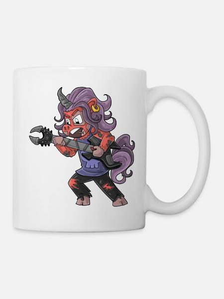 Unicornio rockero / Unicornio rockero - Taza - blanco