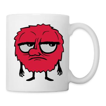 Monster Augen verdrehen Cartoon - Tasse - Weiß - Rechts