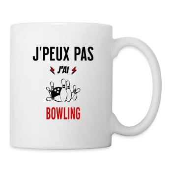 J'peux pas j'ai bowling phrase humoristique - Mug blanc - blanc - Droite