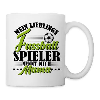 Fussball Spieler Mama - Tasse - Weiß - Rechts