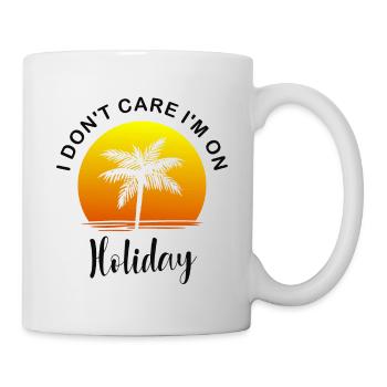 Je m’en fiche, je suis en vacances - Mug blanc - blanc - Droite