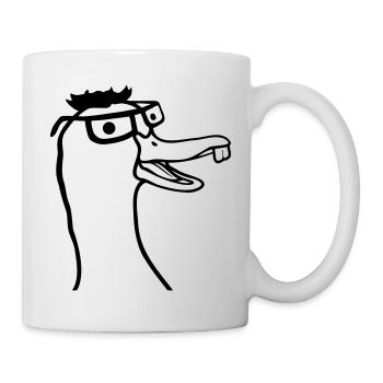 Lunettes Geek Horn Nerd Goose - Mug blanc - blanc - Droite