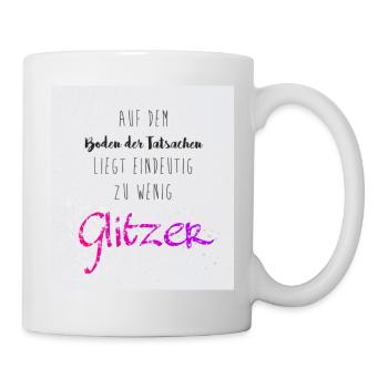 think glitter - Tasse - Weiß - Rechts