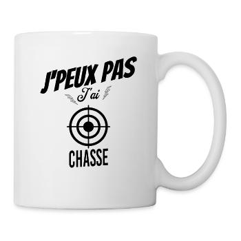 J'peux pas j'ai chasse - Mug blanc - blanc - Droite