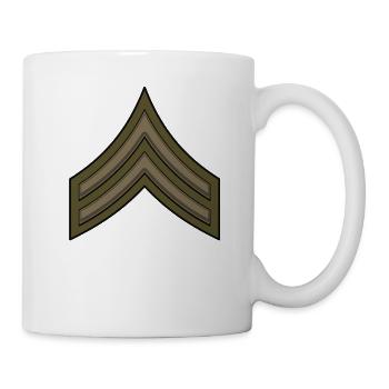 Caporal de grade de l’Armée de terre de différentes couleurs - Mug blanc - blanc - Droite