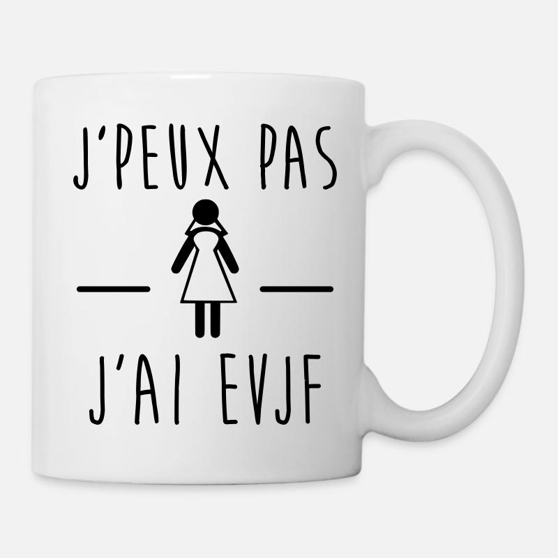je peux pas j'ai EVJF, enterrement de vie de jeune - Mug blanc - blanc