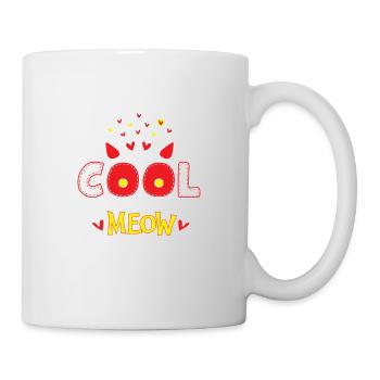 Cool Meow, Press O To Meow - Tasse - Weiß - Rechts