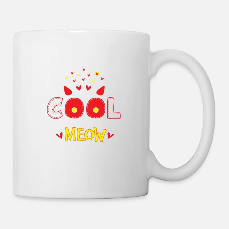 Cool Meow, Press O To Meow - Tasse - Weiß