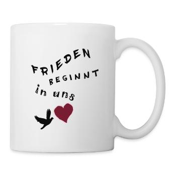 Frieden beginnt in uns - Tasse - Weiß - Rechts