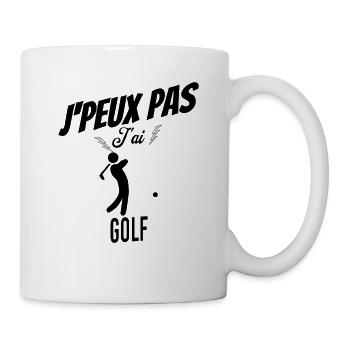 J'peux pas j'ai golf - Mug blanc - blanc - Droite
