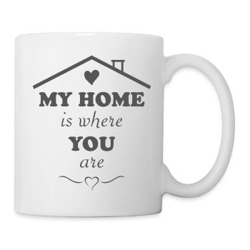 Mein Zuhause ist, wo du bist - Tasse - Weiß - Rechts