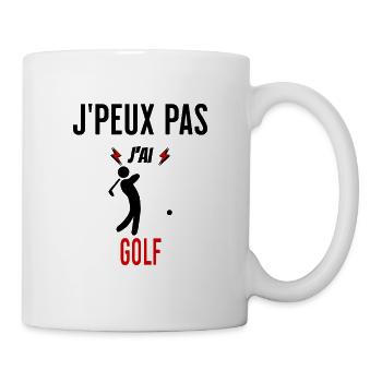 J'peux pas j'ai golf phrase humoristique - Mug blanc - blanc - Droite